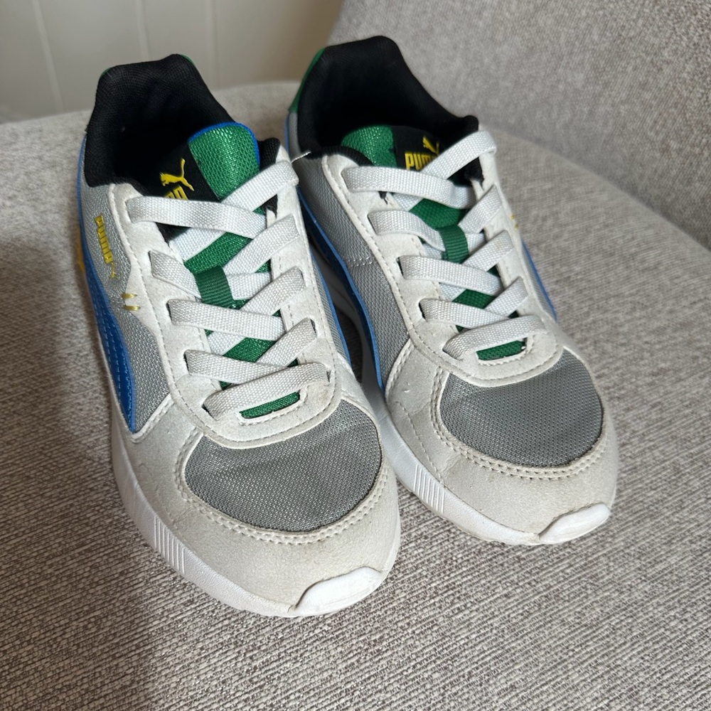Puma Kids Sneakers - White, Blue, Green